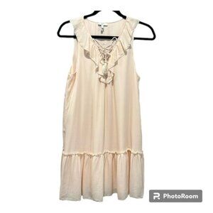 Joie Felip Blush Silk Ruffled Mini Dress - Size S